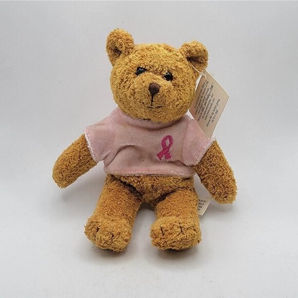 Avon Breast Cancer Crusade Teddy Bear With Pink Ribbon Shirt      25 - Picture 1 of 5